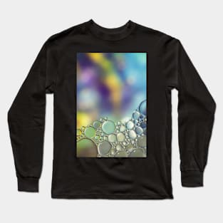 Colorful blurry background, ornament made of soft clear bubbles Long Sleeve T-Shirt